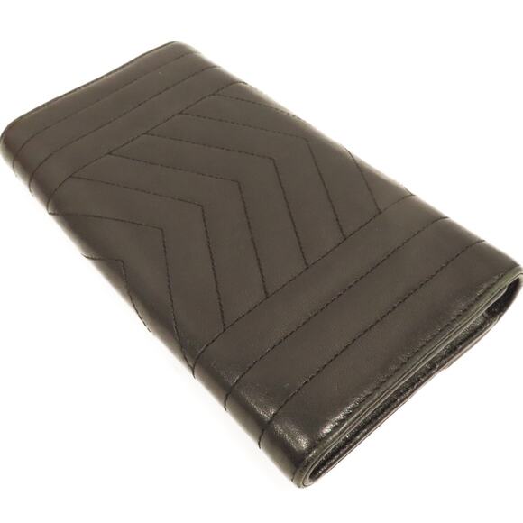 💎✨BEAUTIFUL✨💎Authentic SAINT LAURENT Long Wallet Leather Black - Picture 6 of 13